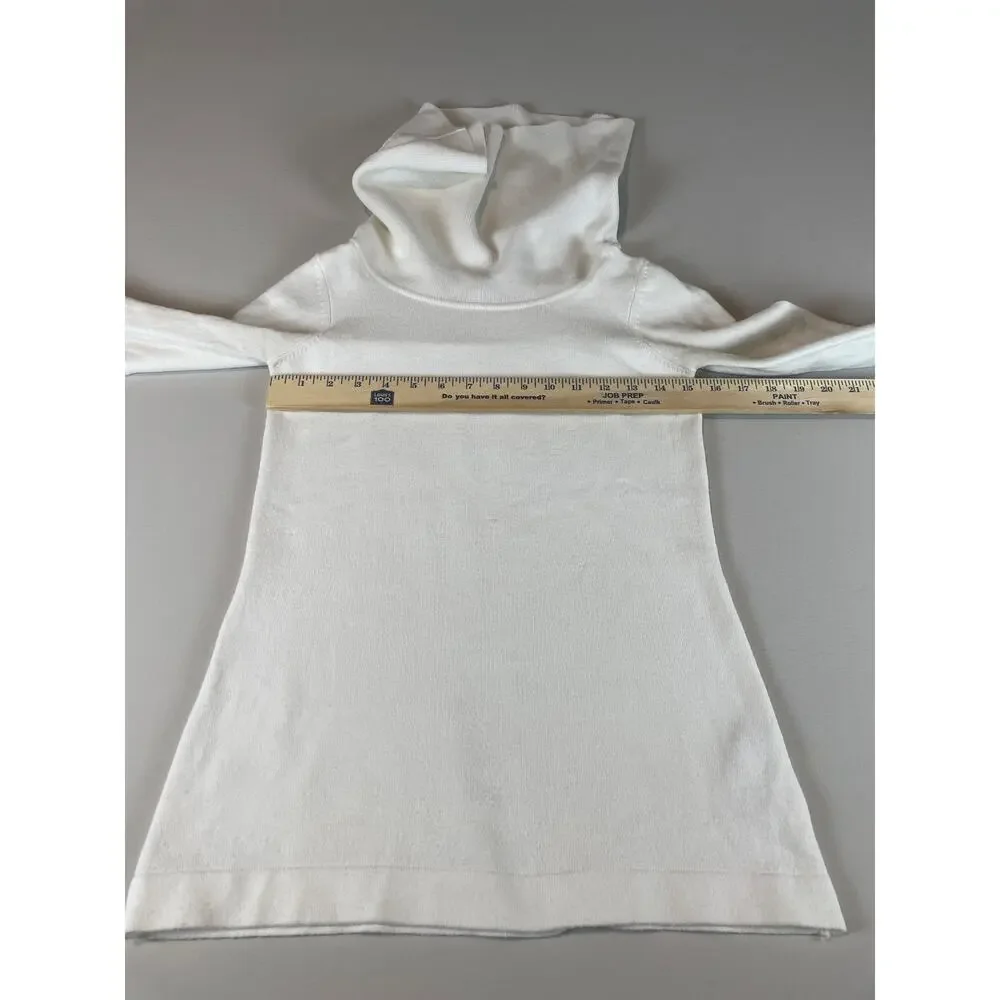 French Connection Cream Cowl Neck Knit Sweater Casual Size S